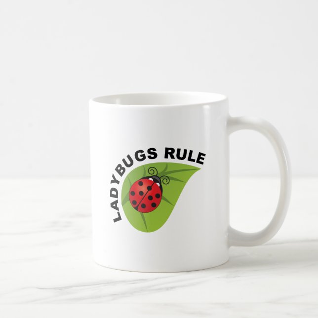 Ladybugs Rule Coffee Mug (Right)