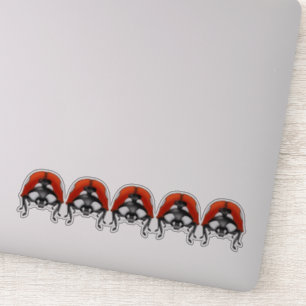 ladybugs Stand  Row Laptop Stickers