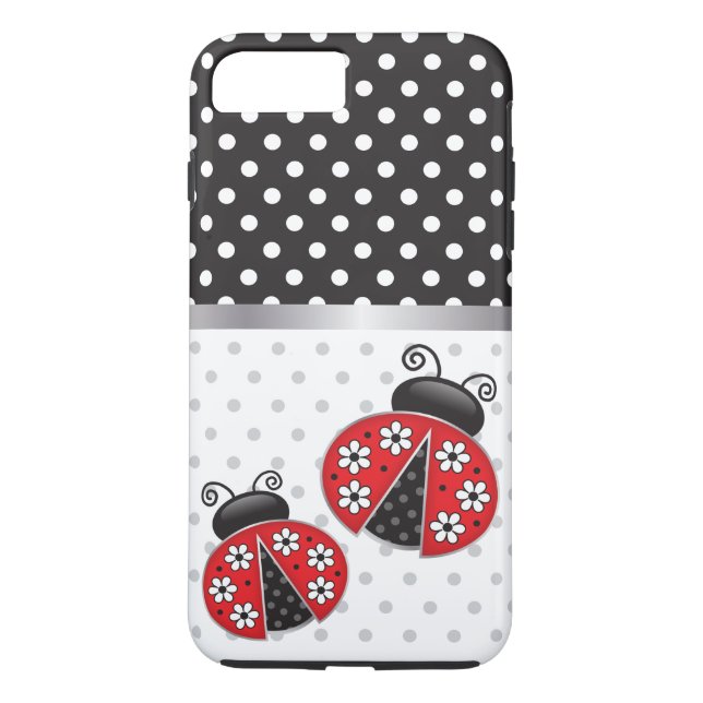 Ladybugs with polka dots Case-Mate iPhone case (Back)