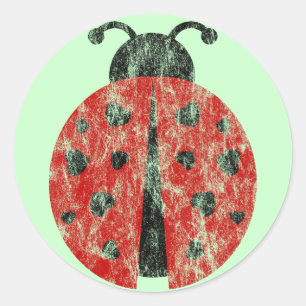 ladybugz. classic round sticker