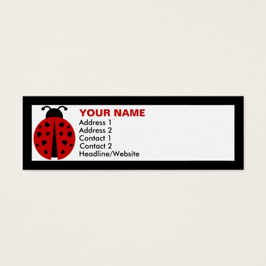 ladybugz. mini business card