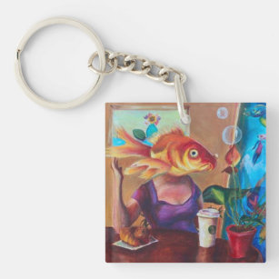 Ladyfish Series Coffee Shop Key Ring