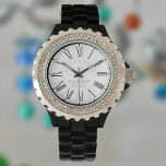 Lady's 21st Birthday Gift, with Name, Watch<br><div class="desc">Gift wristwatch to celebrate a lady's 21st birthday. 21 years old. Includes name of recipient. White watch face.</div>