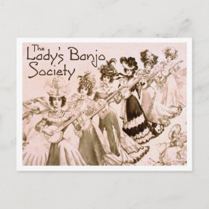 Lady's Banjo Society Postcard