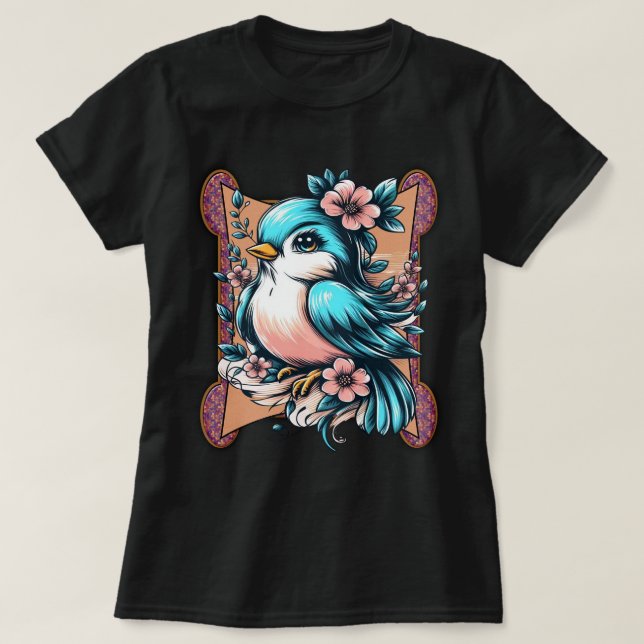 Lady's Birdie T-Shirt (Design Front)