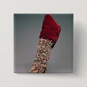 Lady's boot, 1650-1700 15 cm square badge