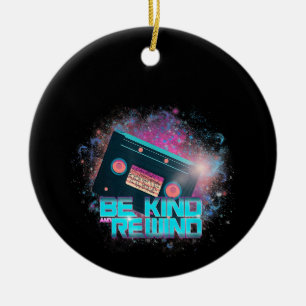 Ladys Cassette Be Kind - Out-of-this-World Ceramic Tree Decoration