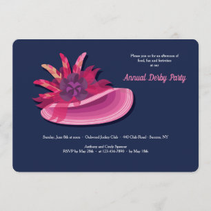 Lady's Hat 2 Derby Party Invitation