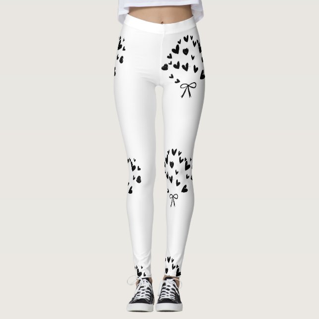 LADY'S HEARTS AND BOWS LEGGINGS (Front)