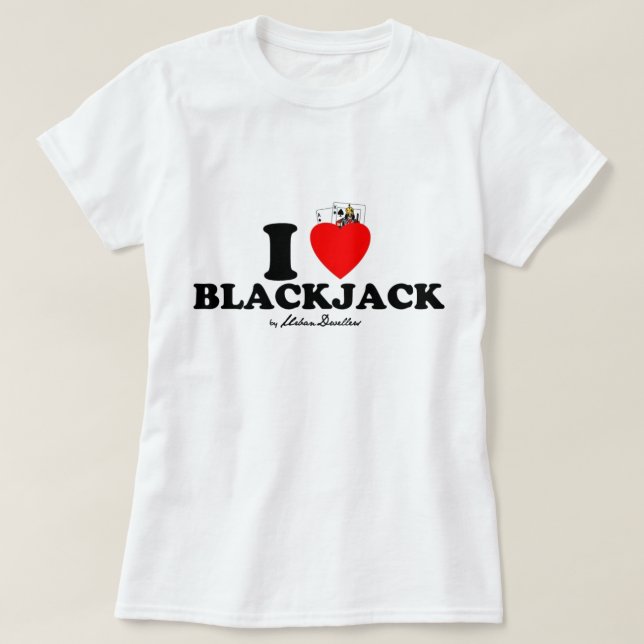 Ladys I Love Blackjack top (Design Front)
