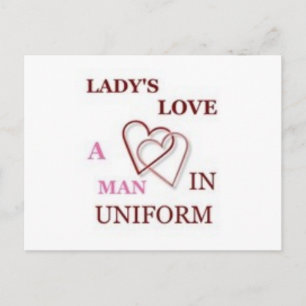Ladys Love A Man In Uniform Postcard