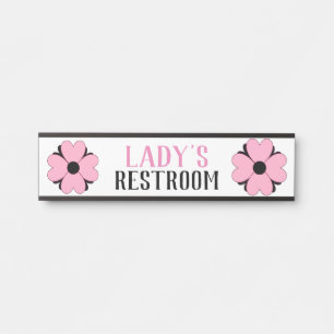 Lady's Restroom Hanging Door Sign Name Plate