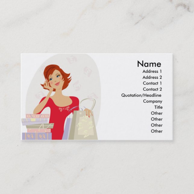 LadyShopper Business Card (Front)