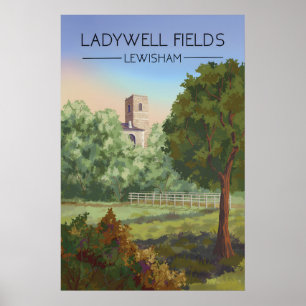 Ladywell Fields London Travel Poster