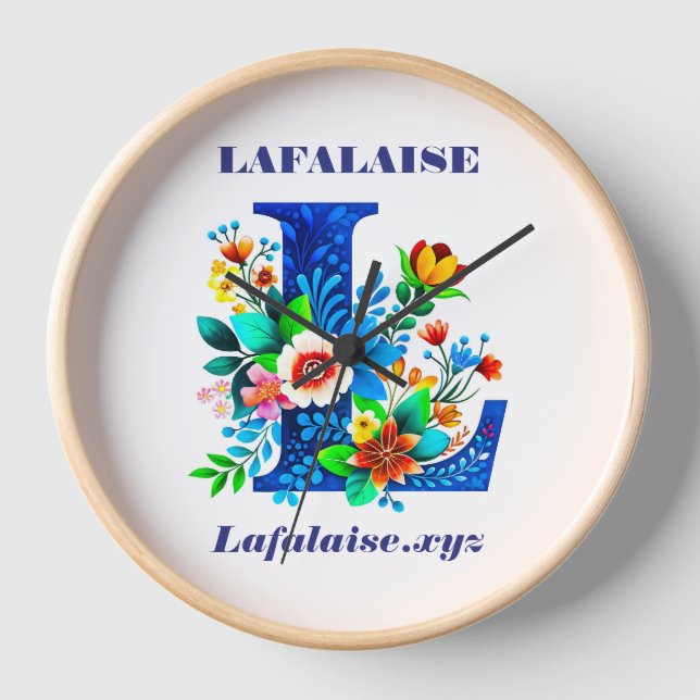 LAFALAISE FAMILY Clock #280620 (Front)