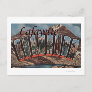 Lafayette, Colorado - Large Letter Scenes Postcard