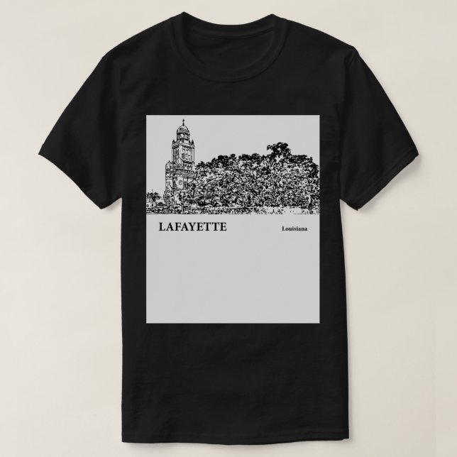 Lafayette Louisiana TShirt - 1 (Design Front)