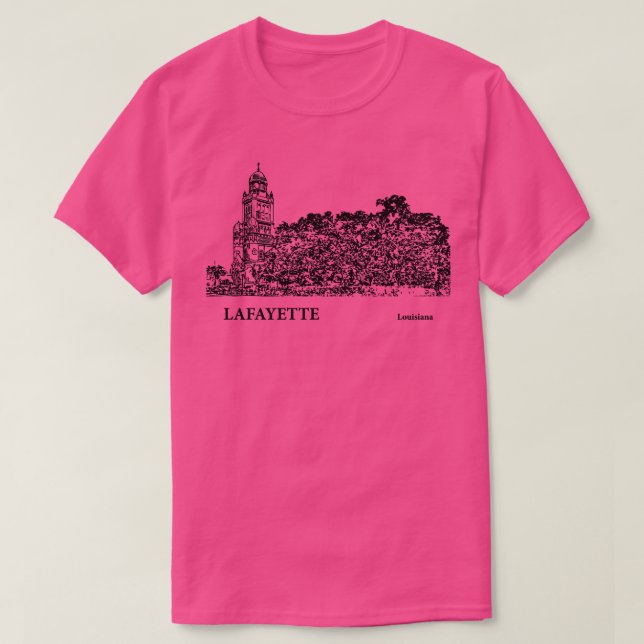 Lafayette Louisiana TShirt - 2 (Design Front)