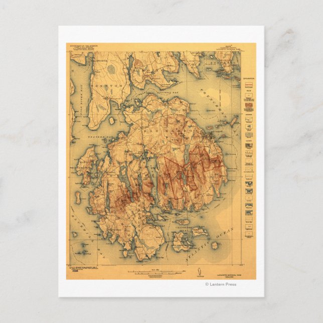 Lafayette National ParkPanoramic Map Postcard (Front)