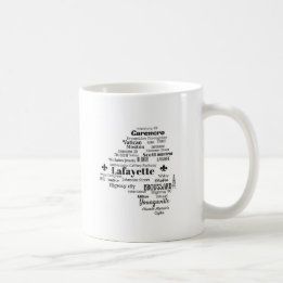 Lafayette Parish Louisiana Cities & Streets Mug