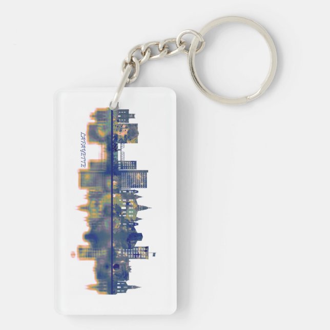 Lafayette Skyline Key Ring (Back)