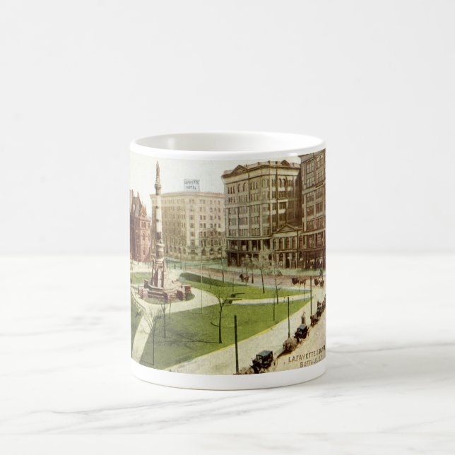 Lafayette Square Buffalo NY 1915 vintage Coffee Mug (Center)