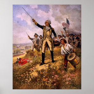 Lafayette's Baptism of Fire by E. Percy Moran Poster