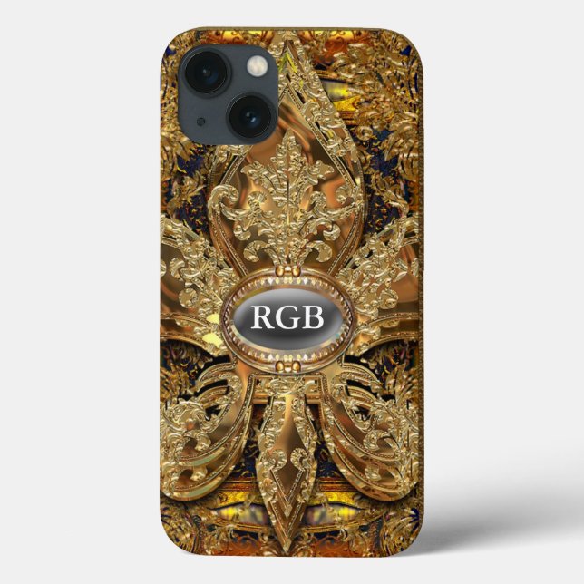 Lafleurette  Monogram Elegant Girl Case-Mate iPhone Case (Back)