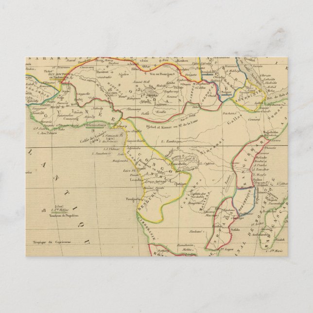 L'Afrique en 1840 Postcard (Front)