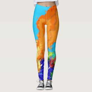 Lag B'Omer ל״ג בעומ bonfire graphic modern  Leggings