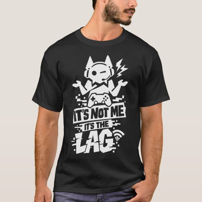 Lag Funny Gamer Headset Controller Shirt (Front)