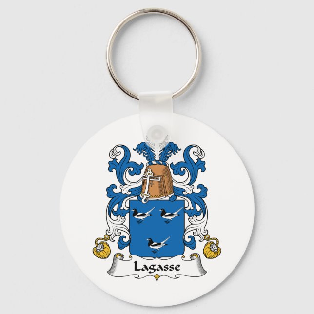 Lagasse Family Crest Key Ring (Front)