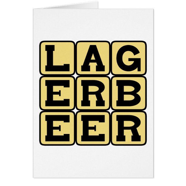 Lager Beer, Type of Ale (Front)