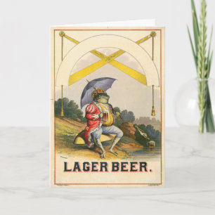 Lager Beer Vintage Advertising Card