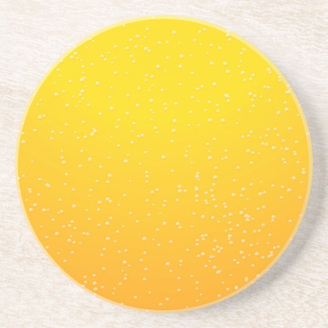 Lager Beer with Tiny Bubbles Background Art Coaster (Front)