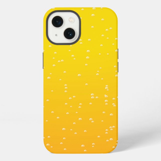 Lager Beer with Tiny Bubbles Background Art iPhone Case (Back)