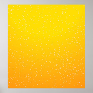 Lager Beer with Tiny Bubbles Background Art Poster