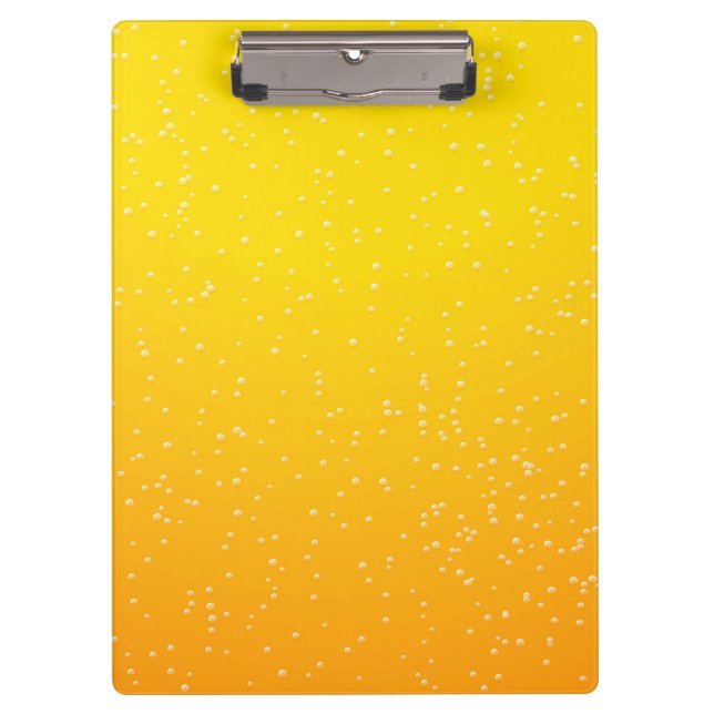 Lager Beer with Tiny Bubbles Clipboard (Front)