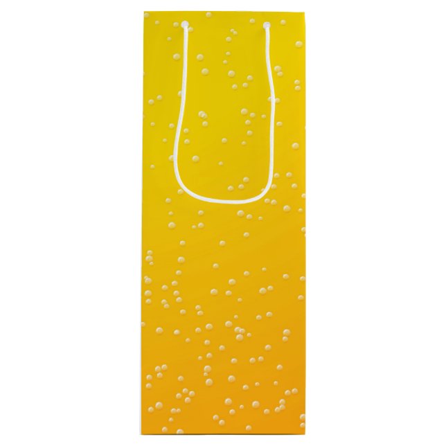 Lager Beer with Tiny Bubbles Wine Gift Bag (Front)