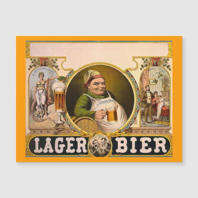 Lager Bier The Healthy Drink! Vintage Ad (Front)