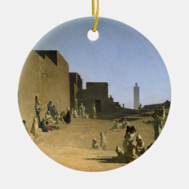 Laghouat in the Algerian Sahara, 1879 Ceramic Tree Decoration (Front)