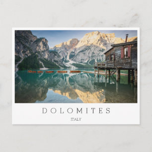 Lago di Braies in the Dolomites in italy Postcard