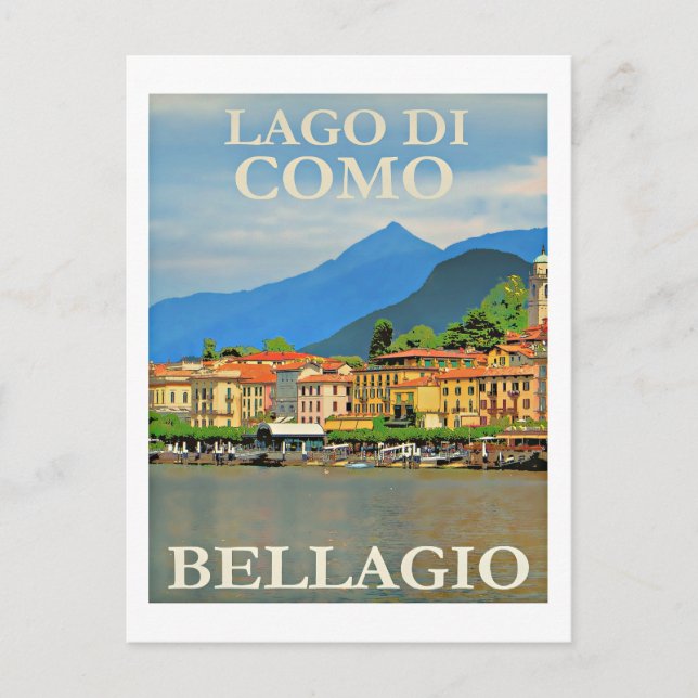 Lago di Como, Bellagio, Italy Postcard (Front)
