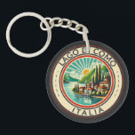 Lago di Como Italia Illustration Travel Art Badge Key Ring<br><div class="desc">Lake Como vector art design. Lake Como,  in Northern Italy’s Lombardy region,  is an upscale resort area known for its dramatic scenery,  set against the foothills of the Alps.</div>
