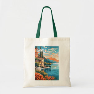 Lago di Como Italia Travel Art Vintage Tote Bag