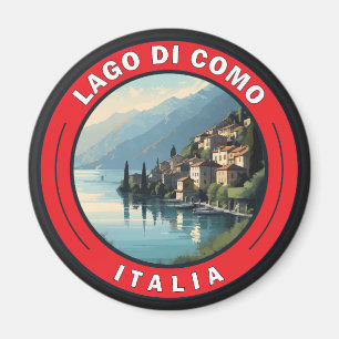 Lago di Como Italy Badge Magnet