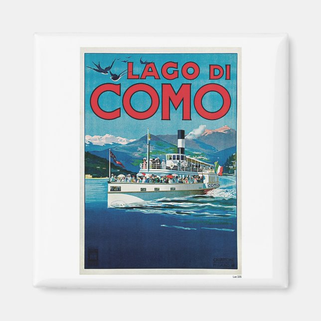 Lago Di Como Italy Vintage Travel Magnet (Front)