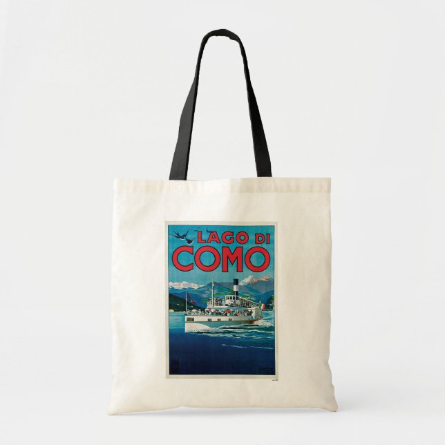 Lago Di Como Italy Vintage Travel Tote Bag (Front)