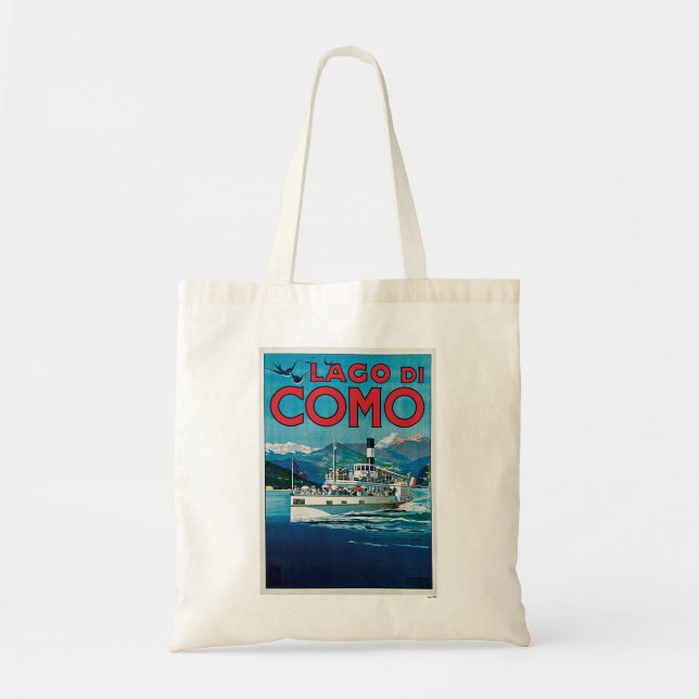 Lago Di Como Italy Vintage Travel Tote Bag (Front)