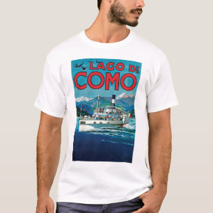 Lago Di Como Vintage Travel Poster T-Shirt